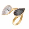 Crystal Silver Night & Crystal Ring - Elegant ring featuring shimmering crystals in Silver Night and Crystal hues